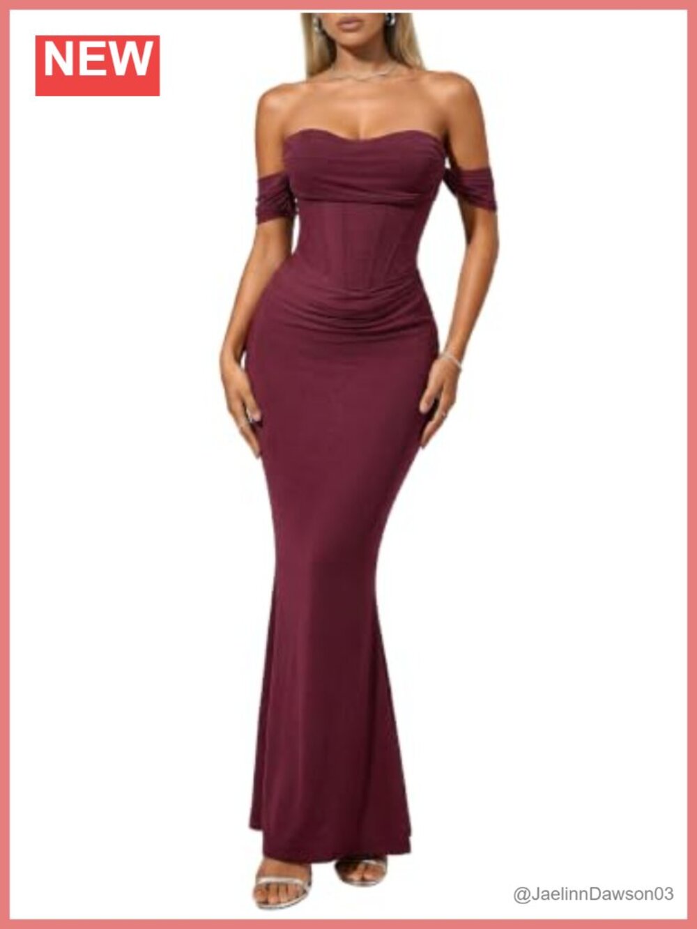 Off Shoulder Mesh Maxi Dress Built-in Bra Ruched Bodycon